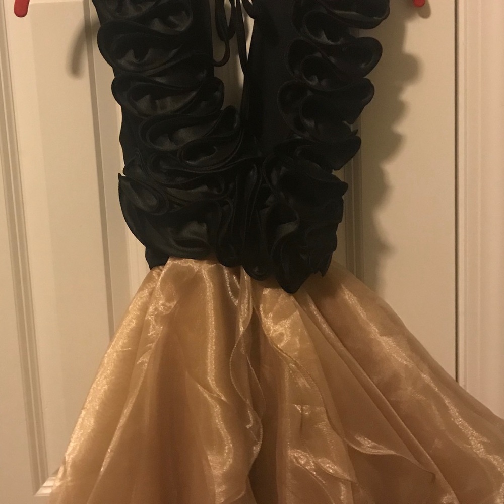 Black and gold dress